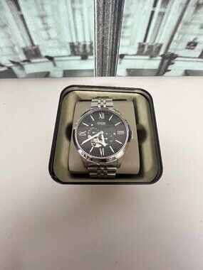 Fossil ME3107 Townsman Black Dial Silver Steel Strap Watch